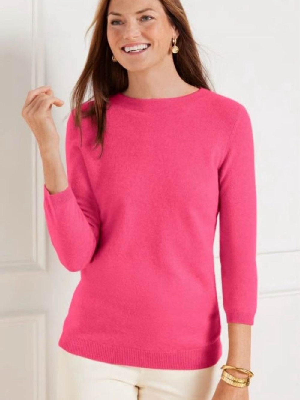 100% Cashmere Classic ‘Audrey’ Pink Sweater EUC